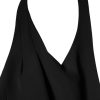 Black Sleeveless Halter Sheath Long Gown Dress - Image 6