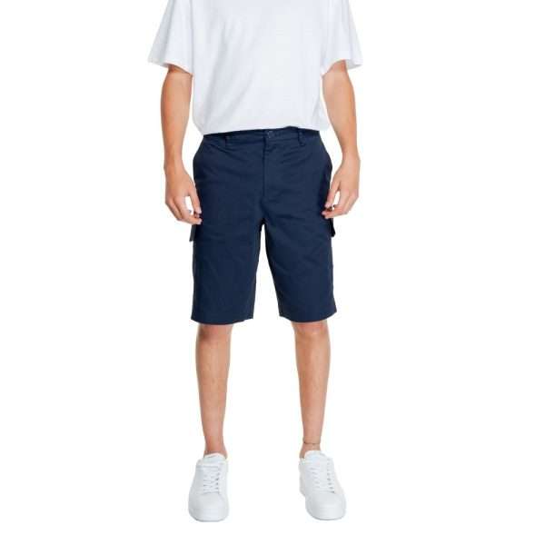 Blue Cotton Bermuda