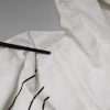 White Hooded Parka Polyester Trench Coat Jacket - Image 8