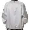 White Polyester Logo Full Zip Bomber Jacket - Image 4