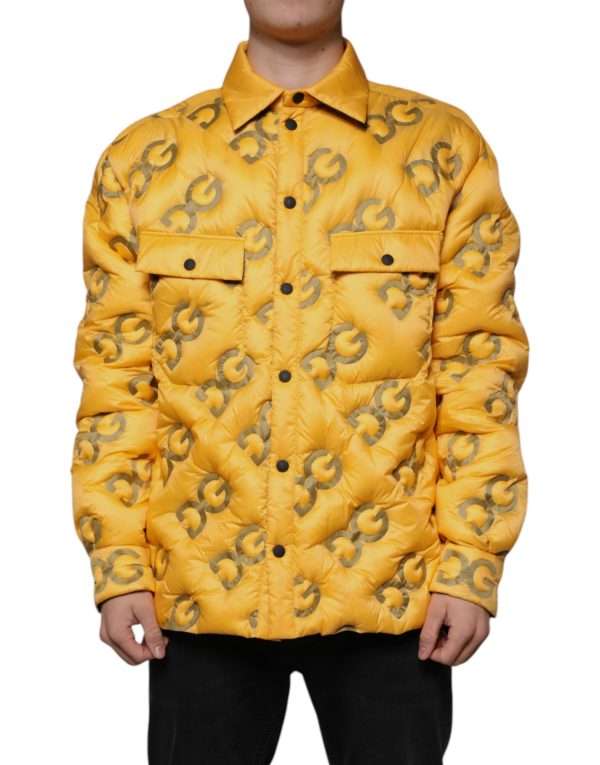 Yellow Logo Padded Buttoned Blouson Jacket - Image 2