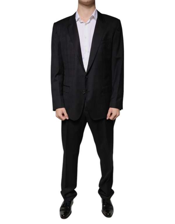 Black Wool Single Breasted Formal Suit - Image 2