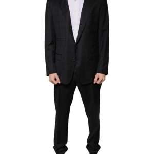 Black Wool Single Breasted Formal Suit