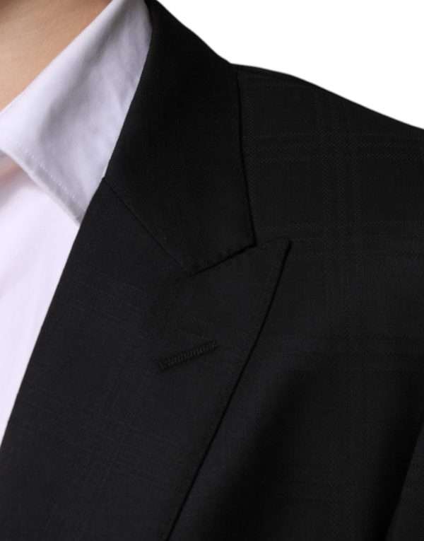 Black Wool Single Breasted Formal Suit - Image 6