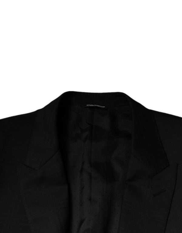 Black Wool Single Breasted Formal Suit - Image 7