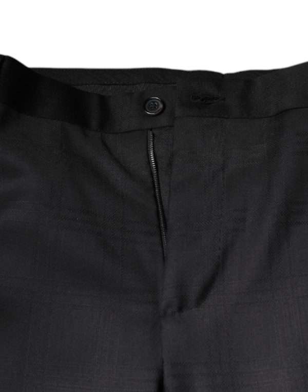 Black Wool Single Breasted Formal Suit - Image 8