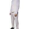 White Wool Silk 3 Piece SlimFit Formal Suit - Image 7