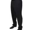Black Wool Men Formal Dress Pants - Image 3