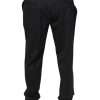 Black Wool Men Formal Dress Pants - Image 4
