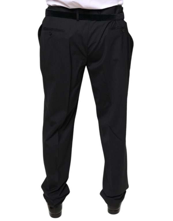 Black Wool Men Formal Dress Pants - Image 4