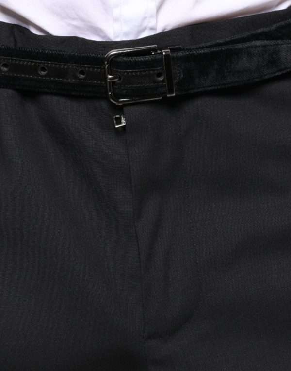 Black Wool Men Formal Dress Pants - Image 5