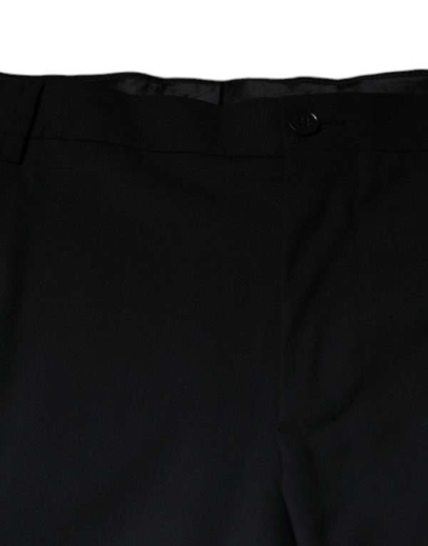 Black Wool Men Formal Dress Pants - Image 6