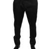 Black Cotton Stretch Skinny Men Dress Pants - Image 2