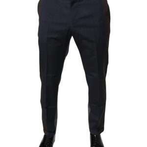 Black Cotton Wool Formal Dress Pants