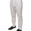 White Cotton Skinny Dress Pants - Image 3