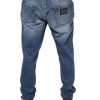 Blue Washed Cotton Stretch Men Denim Jeans - Image 4