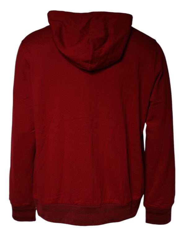 Red Logo Plaque Hooded Sweatshirt Sweater - Image 5