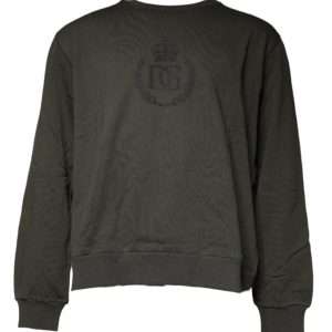 Army Green Crown Cotton Sweatshirt Sweater