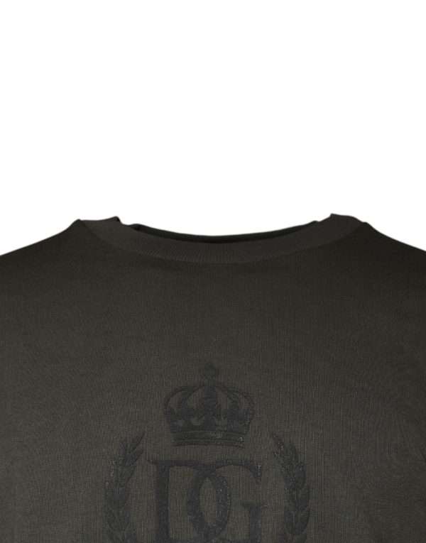 Army Green Crown Cotton Sweatshirt Sweater - Image 3