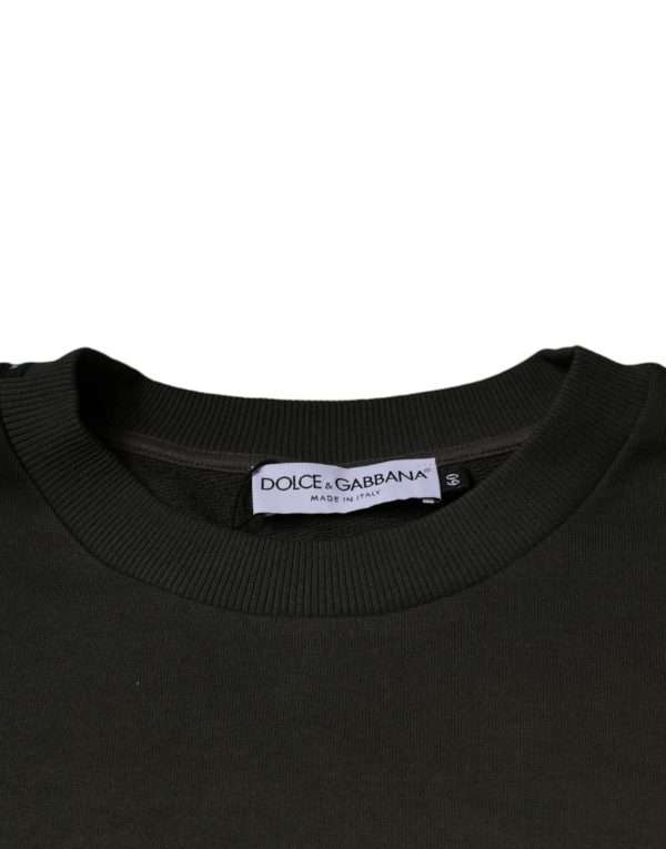 Army Green Crown Cotton Sweatshirt Sweater - Image 6