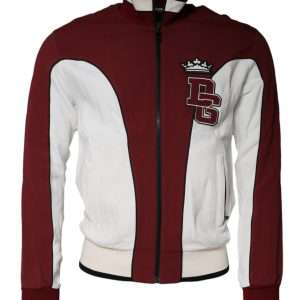 Red White Logo Full Zip Sweatshirt Sweater