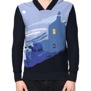 Multicolor Long Sleeves V-neck Pullover Sweater