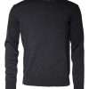 Dark Gray Wool Crew Neck Pullover Sweater - Image 2