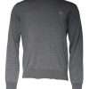 Dark Gray Wool Crew Neck Pullover Sweater - Image 2