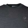 Dark Gray Wool Crew Neck Pullover Sweater - Image 3