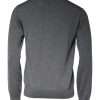 Dark Gray Wool Crew Neck Pullover Sweater - Image 5