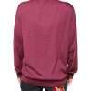 Maroon Cashmere V-neck Men Pullover Sweater - Image 4