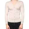 Beige Cashmere Button Down Cardigan Sweater - Image 2