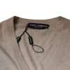 Beige Cashmere Button Down Cardigan Sweater - Image 7