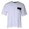 White Logo Patch Cotton Crew Neck T-shirt - Image 2