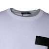 White Logo Patch Cotton Crew Neck T-shirt - Image 3