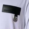 White Logo Patch Cotton Crew Neck T-shirt - Image 4