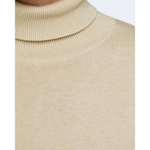 Beige Cotton Turtleneck - Image 3