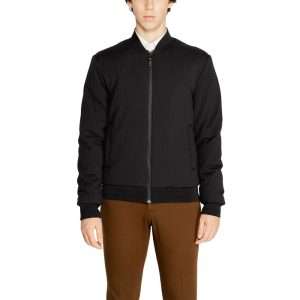 Black Polyester Jackets & Coat