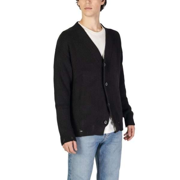 Black Cotton Cardigan - Image 4