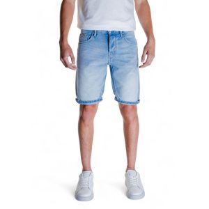 Light Blue Cotton Bermuda
