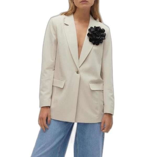 Beige Polyester Blazer - Image 3