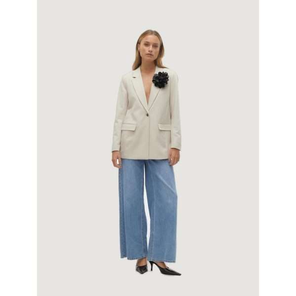 Beige Polyester Blazer - Image 4
