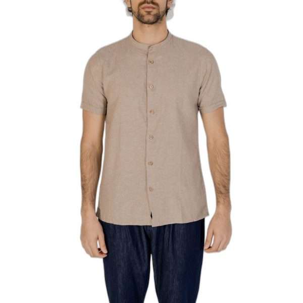 Beige Linen Shortsleeve