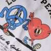 White Love & Peace Cotton Round Neck T-shirt - Image 6