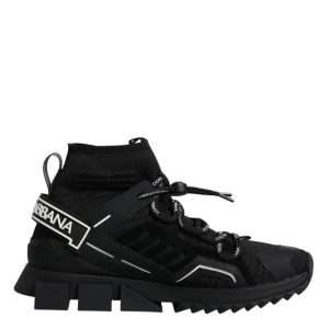 Black Sorrento Logo Men Sneakers Socks Shoes