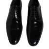 Black Leather Lace Up Derby Formal Shoes - Image 3