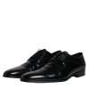 Black Leather Lace Up Derby Formal Shoes - Image 4