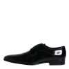 Black Leather Lace Up Derby Formal Shoes - Image 6