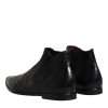 Black Leather Chelsea Men Ankle Boots Shoes - Image 5