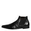 Black Leather Chelsea Men Ankle Boots Shoes - Image 6